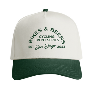 High-Profile Hat | GREEN & NATURAL